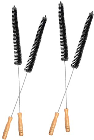 Lurrose 4Pcs Dryer Cleaner Brush with Handle Flexible Long Coil Cleaning Tool for Washing Machines and Refrigerator Coils Lint Remover Multi Angle Cleaning