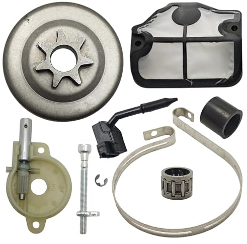 RUURUU Kit de banda de freno tensor de cadena de tambor de embrague para motosierras de gas HUSQVARNA 142 141 137 136 36 41 de repuesto