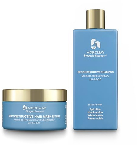 Esmeralda Rejuvenate hårvårdsset – schampo, balsam och mask för torrt, skadat hår – med spirulina och peptider – utan sulfater och parabener