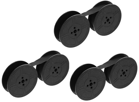 GARIOUANS 3 Stück Teiliges Schreibmaschinenband mit Doppelspule Langlebiges Nylon Ersatzband Kompatibel mit Serien Retro Farbband für Alte Mechanische Schreibmaschinen für Sammler und