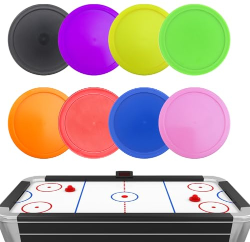 Airhockey Pucks Heavy Duty, Small Air Hockey Pucks 8x Multicolor Round Home
