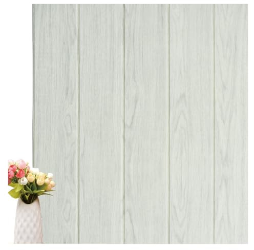 QSTGX Panneaux Muraux 3D Effet Bois Deco Murale Panneaux Acoustiques Muraux Papier Peint Autocollant pour Chambre À Coucher, Salle De Bain, Salon, Bureau, Cuisine, Cheminée(G)