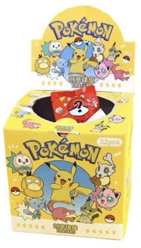 Pokémon Portachiavi per borsa a sorpresa | 15+ anni (gomma Pokemon | 32 sacchetti)