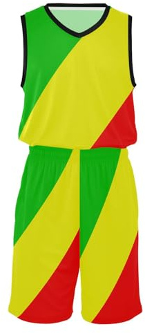 GuoChe Ensemble de shorts de basket-ball pour homme