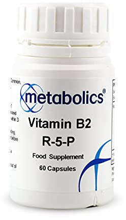 Metabolics Riboflavin 5-Phosphate 47.5mg | Active Vitamin B2 for Energy, Vision & Nervous System | UK Made, GMP Certified | Vegan | 60 Capsules