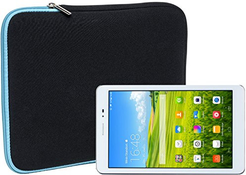 Slabo Tablet Tasche Schutzhülle für Huawei MediaPad T1 8.0 / Huawei Honor T1 Hülle Etui Case Phablet aus Neopren – TÜRKIS/SCHWARZ