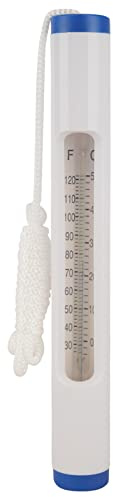 well2wellness® Pool Thermometer Schwimmbad Thermometer in Stabform mit Befestigungschnur