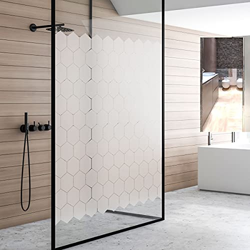Sichtschutzfolie mit Sichtschutz, Blickdicht, sechseckig, 50 x 90 cm, 50 Stück | Fensteraufkleber, Fensteraufkleber, Glasaufkleber, Fensteraufkleber, Anti-Collisions-Aufkleber für Vögel