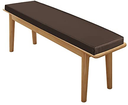 Wasserdichtes Bankkissen, lang, 5 cm dick, PU-Leder, Bankkissen mit Reißverschluss, 2-/3-Sitzer, Terrassenschaukel, für Garten, Zuhause, drinnen und draußen, 180 x 40 x 5 cm, Braun