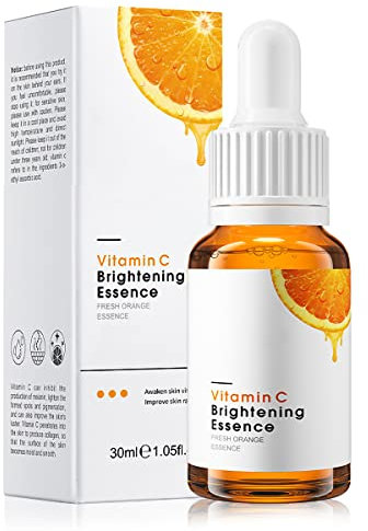 Siero Vitamina C,Siero Alla Vitamina C Per Viso,Siero Viso Arricchito Con Acido VC/Ialuronico,Antiossidante, Antietà, Antirughe, Idratante Per La Pelle(30ml)