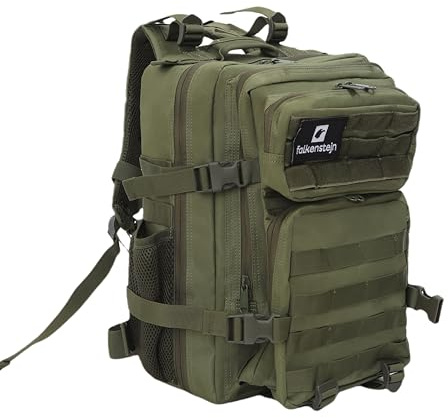 FALKENSTEJN Rucksack für Freizeit Outdooraktivitäten Schule Arbeit Multifunktionsrucksack (army 25/30L, 25/30L)