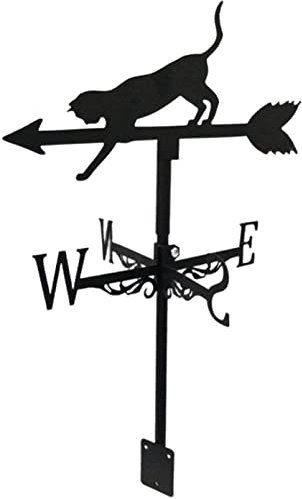 JESSAH Girouette Montage sur Toit girouette avec Silhouette Animale indicateur de Direction du Vent scène Ferme Jardin girouette pour Chalet Garage dôme Chouette