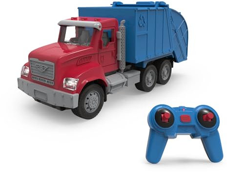 Driven by Battat – Ferngesteuerter Muldenkipper, 18 cm – Driven von Battat – Spielzeug-Recycling-Truck mit Fernsteuerung – Bewegliche Teile – Lichter und Geräusche – Kinder ab 3 Jahren