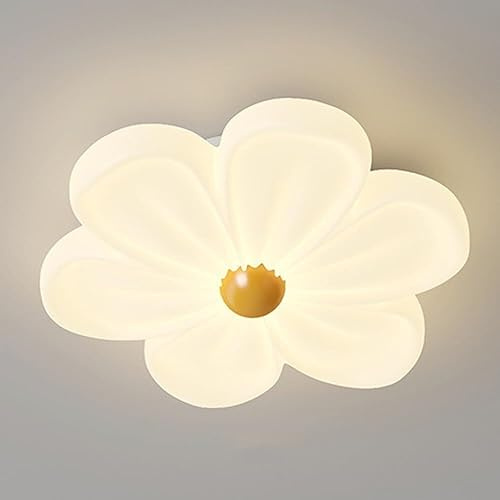 LONGDU Modern Flower Shape Ceiling Light White Ceiling Lamp Round Acrylic Ceiling Light Fixture Led Flush Mount Chandeliers for Bedroom Office Stairs Hotel Living Room Kitchen Hallway (Size : 42CM)