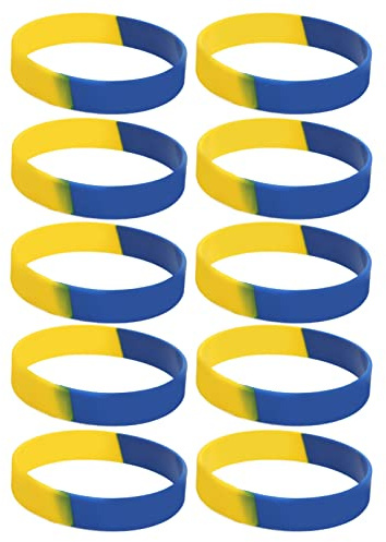 Ukraine-Fan-Support-Armband, Ukraine-Flaggen-Design, Ukrainische Gummiarmbänder mit Stretch, Perfekte Geschenkidee für Ukrainer
