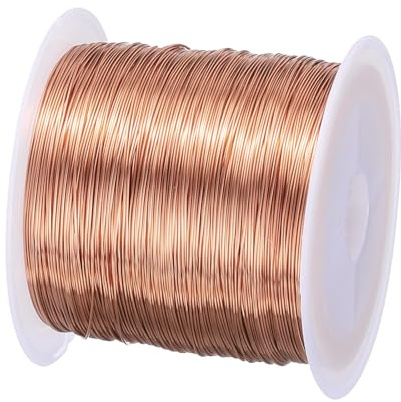 sourcing map Alambre magnético de 0,35 mm, alambre de cobre esmaltado de 368 pies, bobina de alambre de bobina magnética de 100 g, 155C para transformadores inductores