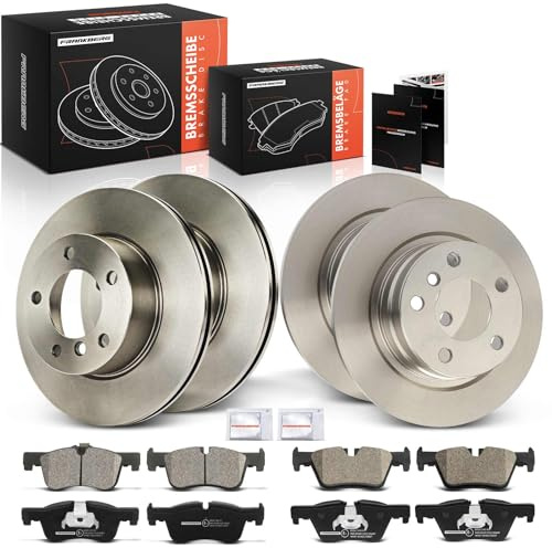 Frankberg Bremsensatz inkl. 4x Bremsscheiben + 8x Bremsbeläge Vorne Hinten Kompatibel mit 1er F20 2 Cabriolet F23 1er F21 Replace# 34216850569, 34216873093