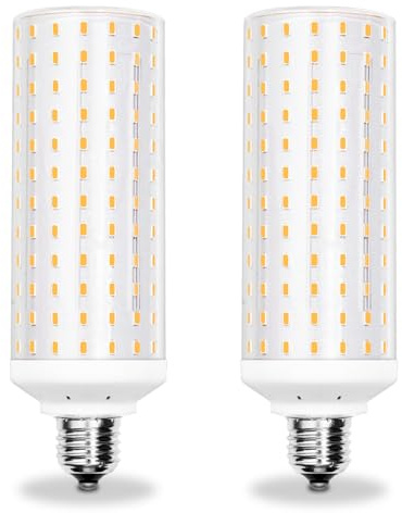 JINLONTA 30W E27 LED Mais Glühbirnen, Ersetzt 300Watt Superhelle Mais Licht, Warmweiß 3000K, 3700 Lumen Leuchtmittel, AC100-265V, 360°Abstrahwinkel, Nicht Dimmbar, für Keller Garage Studio, 2er-Set