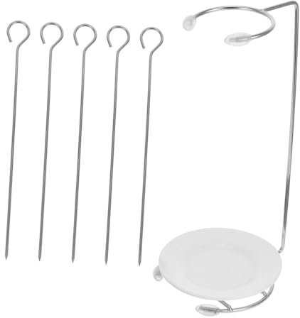 Kisangel Panier De Barbecue Brochettes Rôtissoire Support À Brochettes Support Suspendu En Acier Inoxydable