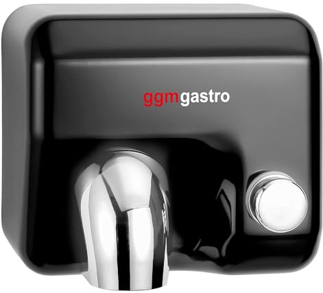 GGM Gastro Händetrockner Edelstahl 262x208x231 mm | Robustes Edelstahlgehäuse, schwingungsgedämpft, 360-Grad-Luftdüse, intuitive LED-Statusanzeige, hohe Betriebssicherheit