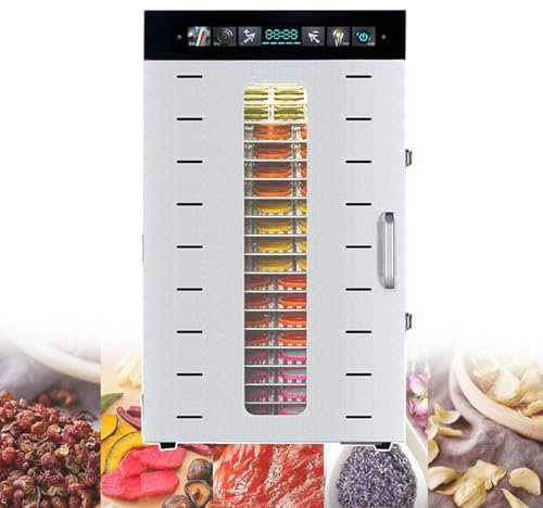 Deshidratadores De Alimentos Para Frutas, Tés Y Hierbas | Secadora Eléctrica De Alimentos De 86 A 194°F | Deshidratador De Alimentos De 0 A 24 Horas | Deshidratador De Carne Seca,20-layer