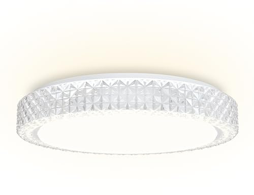 NAIZY Deckenleuchte 48W LED Deckenlampe Dimmbar mit Acryl Strasssteine & Fernbedienungen Modern Lampe Φ40x8cm Zimmerlampe Kinderzimmerlampe, für Schlafzimmer Wohnzimmer