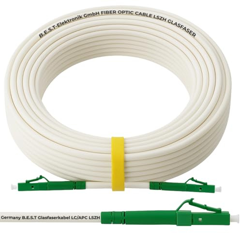 20m Glasfaserkabel LWL Patchkabel LC/APC OS2 FTTH Singlemode LSZH | LC/APC Glasfaserkabel, LWL Patchkabel OS2 Singlemode für FTTH, LSZH, verlustarm für Router, ONT, Glasfasermodem