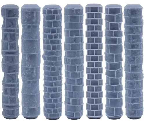 7 Texturen Rollen und Modellierwerkzeuge für Polymer-Ton Rollen zum Kneten von Ton Handgeformter Textur-Ton Stempel für Modellierarbeiten Keramikwerkzeug für DIY-Kunsthandwerk