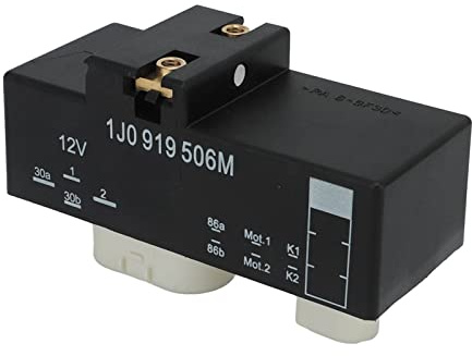 Saluaqui Kühler -Lüfter -Steuerrelais 1J0919506m mit 12V Regler | Kühlmittellüftersteuerungsschalter für A3 | Ersatz für Elektrische Kühllüfterrelais