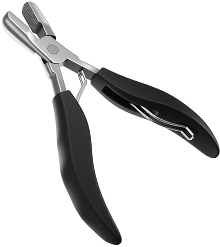 Multi Function Hair Extension Pliers, Fusion Crusher Tool for Keratin Hair, Pre-Bonded Extensions Flat Tip Hairs Loop Styling Tool(3 Holes Shape)