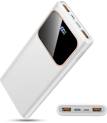 Coucur Batterie Externe, 22.5W 10000mAh Power Bank, Batterie Portable USB C Input & Output PD3.0 QC4.0 Charge Rapide Powerbank avec LED L'affichage Compatible avec iPhone Samsung etc Phone et Autres