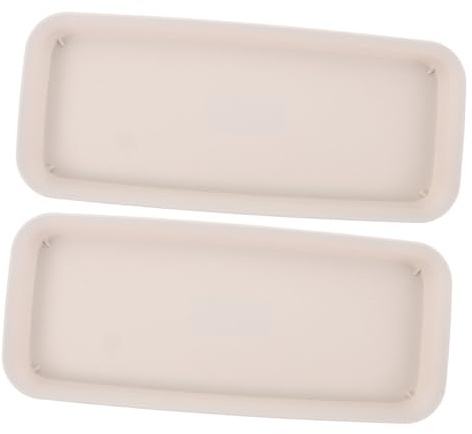 SUPVOX 2 Piezas Bandejas para Macetas Anti-Fugas Base Rectangular de Plástico Duradero Recoge Agua y Tierra para Plantas Interiores y Bonsáis Deslizamientos y Protege Superficies