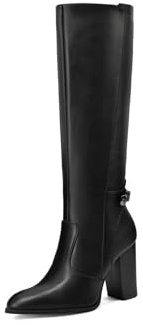 QUEEN HELENA Stivali Classici con Tacco Alto Donna X29-121 (Nero, Taglia unica, Sistema Taglie Calzature EU, Adulto, Donna, Numero, Media, 40)