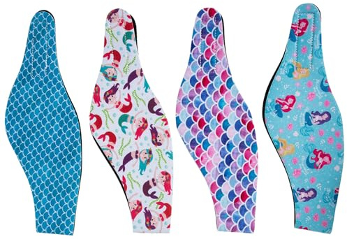 Hemobllo Elastic Swim Headband Adjustable Neoprene Ear Protector 4 Pack for Bathing Kayaking and Shower Unisex Waterproof Comfort Fit Swim Headband