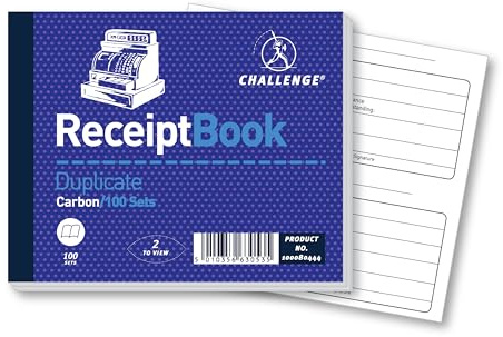 Challenge 2 to View Duplicate Receipt Book, Carbonless, 100 Pages, 1 pack (105 x 130 mm)