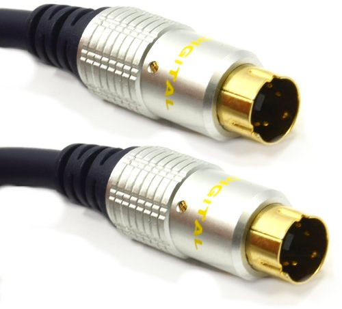 kenable Pure OFC HQ SVHS S-Video 4 pin mini-Din Cable Gold 2m [2 metres]
