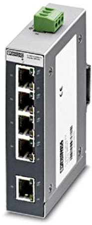 PHOENIX CONTACT FL SWITCH SFNB 5TX Ethernet Switch, 5 TP-RJ45-Ports, automatische Erkennung der Datenübertragungsrate von 10 oder 100 MBit/s (RJ45)