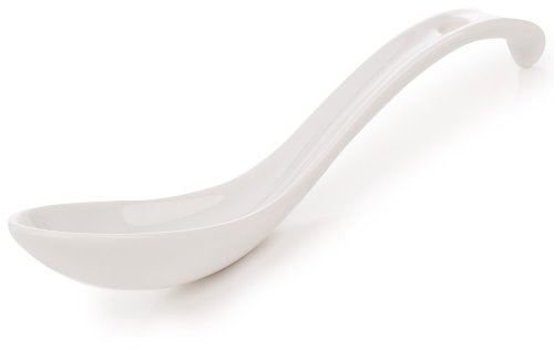 White Ceramic Japanese Soup Spoon