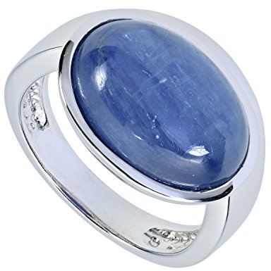 La Luna Design Damen Solitär Ring Sterling-Silber 925 rhodiniert Kyanit