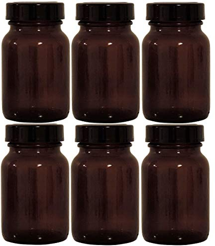 mikken braunes Apothekerglas Set inkl. Schraubverschluss & Etiketten made in Germany … (6x 250ml)