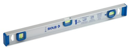 Sola 1256801 ID 60 Niveaux à bulle à profilé I, Gris/rouge, 60 cm