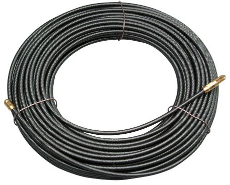 Kopp 396221047 professionell indragningsspiral, metall, båda sidor med nitad ögla, 20 m