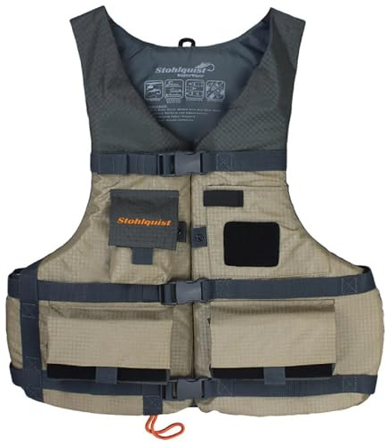 Stohlquist® Spinner Fishing Life Jacket. USCG Approved PFD Life Vest. High Mobility, Comfortable Fit, Multi Pocket, Unisex.