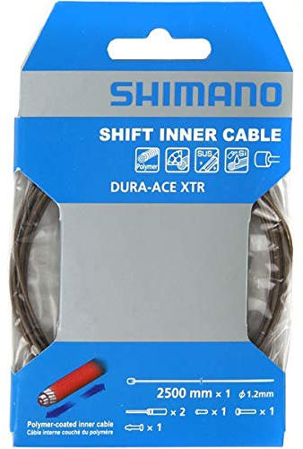 Shimano Polymer Coated Shift Inner Cable 1.2Mm X 2500Mm Bicycle Cables