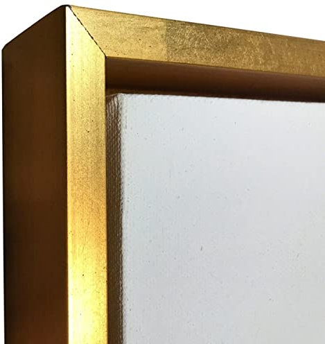 Goldener Floater-Rahmen für 3,8 cm tiefe Leinwand, verschiedene Größen, 20,3 x 25,4 cm