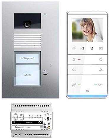 TCS Tür Control Videosprechanlgenset Color PVU17010-0010 1 Taste UP, Freispr. Türsprech-Set 4035138034692