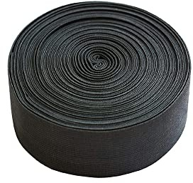 Bande Elastique Couture Noir Ruban Elastique Sangle Elastique Bande Élastique Plate (4 cm x 5 verges)