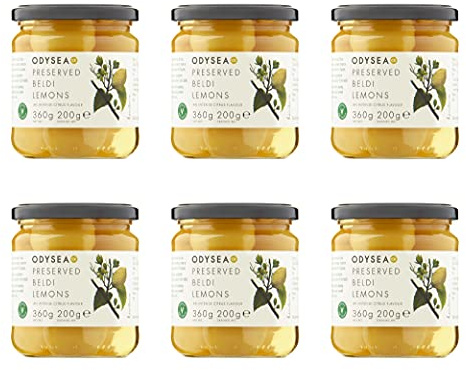 Odysea Preserved Beldi Lemons (Pack of 6 x 360g Jars)