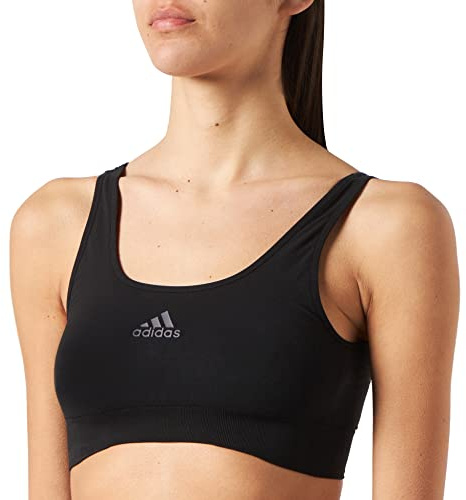 Adidas Soft BH Bustier Damen bequemer BH für jeden Tag (Gr. XS - XXL) - bequeme Unterwäsche, Schwarz, L