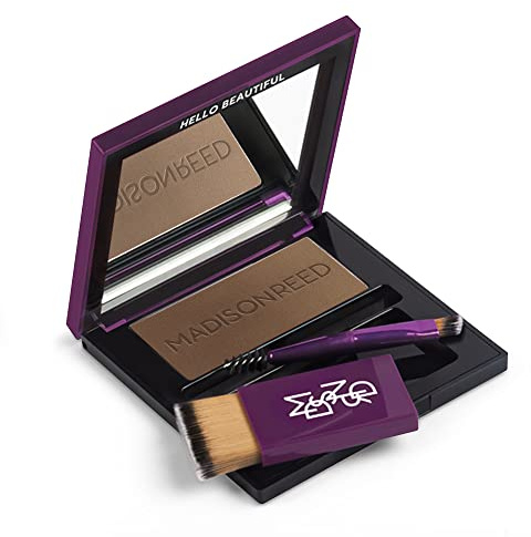 Madison Reed Root Touch Up + Brow Filler Sabbia Light Brown Instant Grey Coverage Fills Eyebrows and Thinning Hairline Temporary Concealing Powder 3.7g (60 Uses)